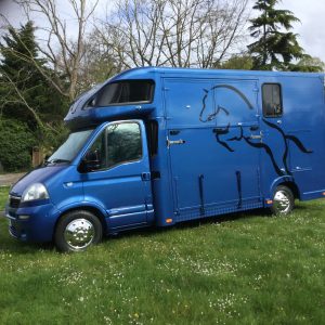 NEW ASCOT 2, Built 2024, 61,000 miles Vauxhall Movano 58 with air suspension, £ 28,950, Sleeps 3,  Leather Upholstery,  Air Con, Bluetooth, Electric Pack, Chrome padded adjustable Partition, long stall Partition, Separate Day living  Cabin seating for 3 with leather upholstery